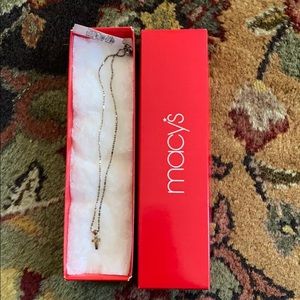 NWT silver cross necklace
